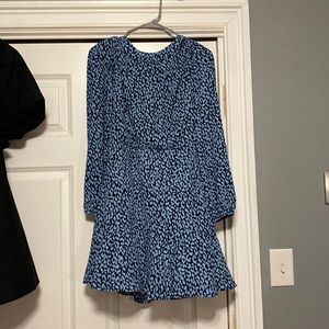 Blue cheetah dress